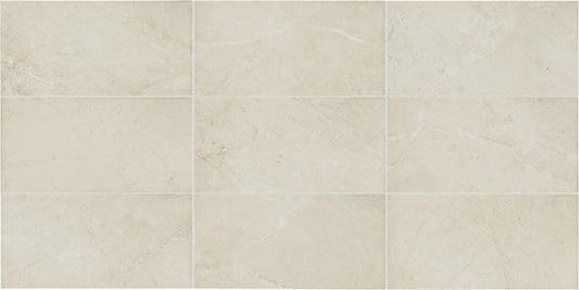 12x24 Scripter  Stepwise Stone-Look Matte Smooth Porcelain Tile Beige Cream