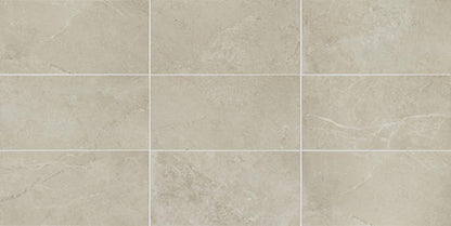 12x24 Scripter  Stepwise Stone-Look Matte Smooth Porcelain Tile Light Beige