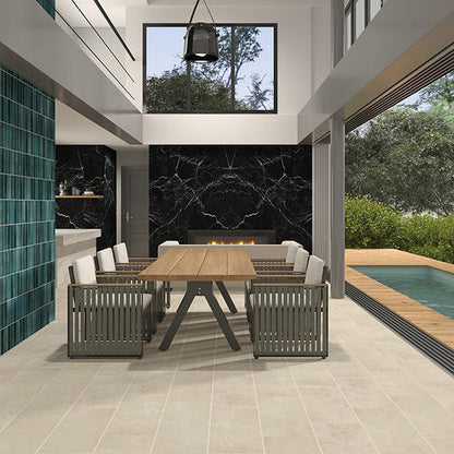 12x24 Scripter  Stepwise Stone-Look Matte Smooth Porcelain Tile Light Beige