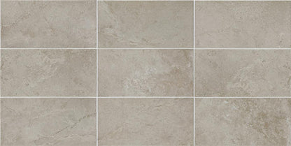 12x24 Scripter  Stepwise Stone-Look Matte Smooth Porcelain Tile Warm Taupe
