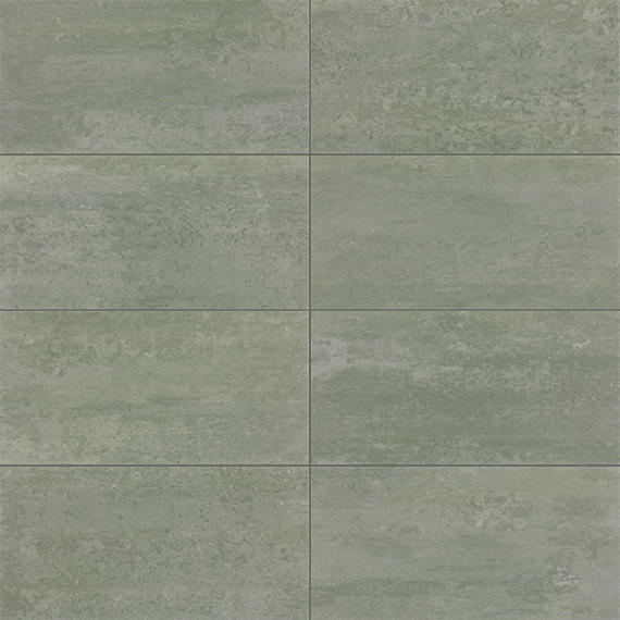 12x24 Theoretical Evolved  Natural Concrete-Look Matte Smooth Porcelain Tile Green Gray