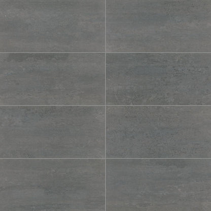 12x24 Theoretical Evolved  Natural Concrete-Look Matte Smooth Porcelain Tile Blue Gray
