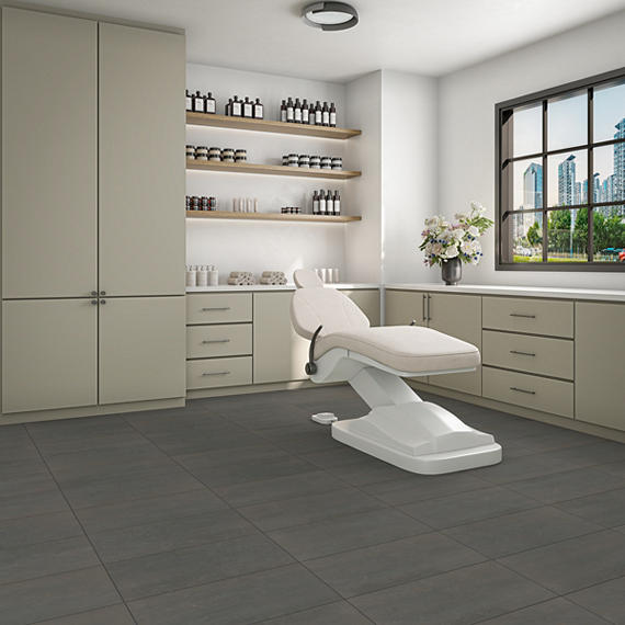 12x24 Theoretical Evolved  Natural Concrete-Look Matte Smooth Porcelain Tile Blue Gray