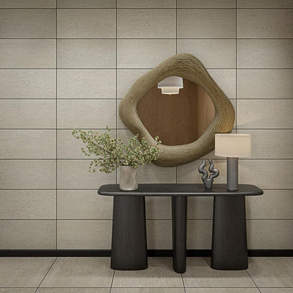 12x24 Theoretical Evolved  Natural Concrete-Look Matte Smooth Porcelain Tile Brown Gray
