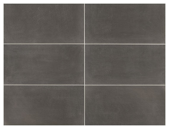 12x24 Moroccan Concrete  Natural Concrete-Look Matte Smooth Porcelain Tile Dark Gray