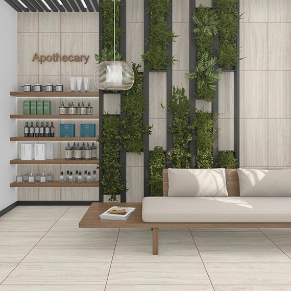 15x30 Calligo Light Veining  Natural Stone-Look Matte Smooth Porcelain Tile Tusk Beige