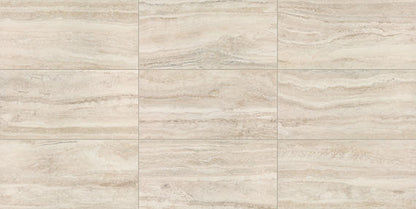15x30 Calligo Light Veining  Natural Stone-Look Matte Smooth Porcelain Tile Almond Beige