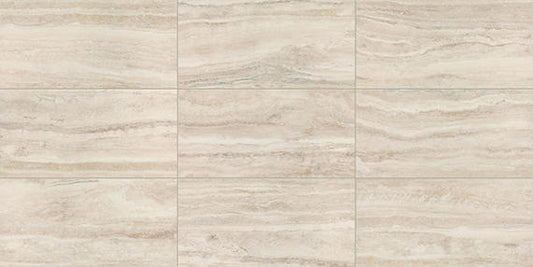 15x30 Calligo Light Veining  Natural Stone-Look Matte Smooth Porcelain Tile Almond Beige