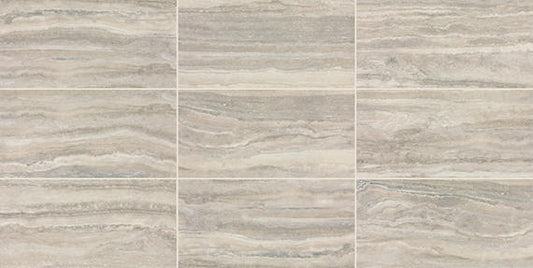 15x30 Calligo Light Veining  Natural Stone-Look Matte Smooth Porcelain Tile Nimbus Gray