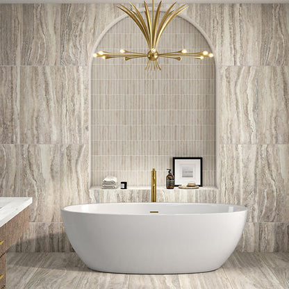 15x30 Calligo Light Veining  Natural Stone-Look Matte Smooth Porcelain Tile Nimbus Gray