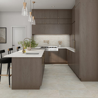 15x30 Urban Essence  Natural Concrete-Look Matte Smooth Porcelain Tile Soft Beige