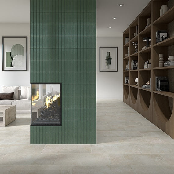 15x30 Urban Essence  Natural Concrete-Look Matte Smooth Porcelain Tile Soft Beige