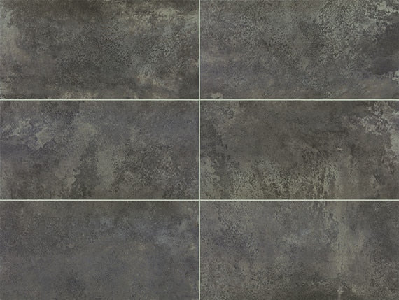 15x30 Urban Essence  Natural Concrete-Look Matte Smooth Porcelain Tile Dark Gray