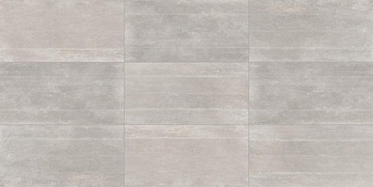 15x30 Concrete Masonry  Natural Concrete-Look Matte Textured Porcelain Tile Gray
