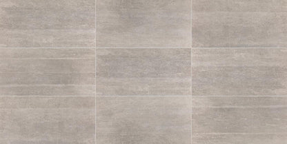 15x30 Concrete Masonry  Natural Concrete-Look Matte Textured Porcelain Tile Brown Gray
