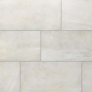 Cream White - 15x30 Platinum Natural Concrete-Look Matte Smooth Porcelain Tile
