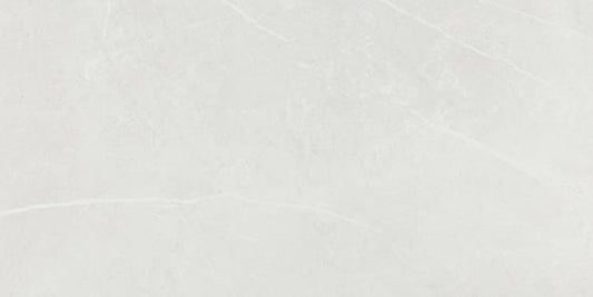 15x30 Platinum  Natural Concrete-Look Matte Smooth Porcelain Tile White
