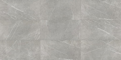 15x30 Platinum  Natural Concrete-Look Matte Smooth Porcelain Tile Gray