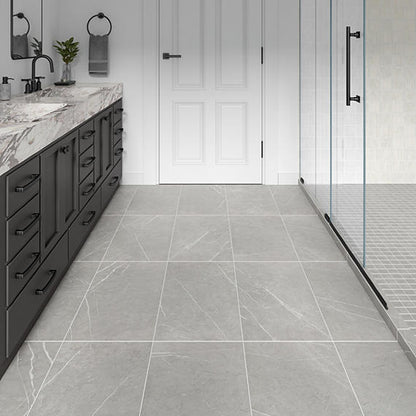 15x30 Platinum  Natural Concrete-Look Matte Smooth Porcelain Tile Gray