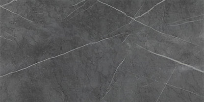 15x30 Platinum  Natural Concrete-Look Matte Smooth Porcelain Tile Dark Gray