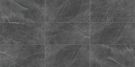 15x30 Platinum  Natural Concrete-Look Matte Smooth Porcelain Tile Dark Gray