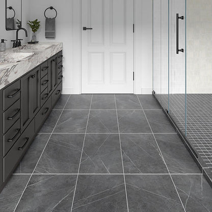 15x30 Platinum  Natural Concrete-Look Matte Smooth Porcelain Tile Dark Gray