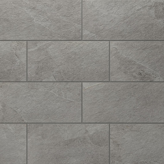 15x30 Constant  Natural Stone-Look Matte Gritty Porcelain Tile Soft Gray