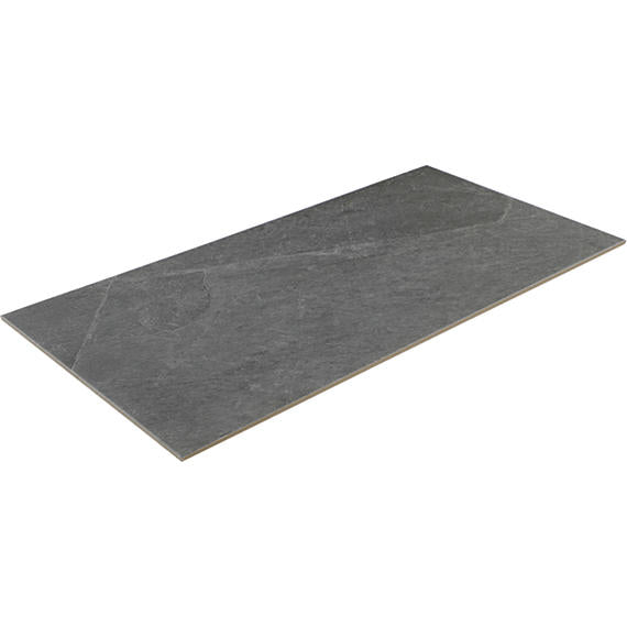 15x30 Constant  Natural Stone-Look Matte Gritty Porcelain Tile Charcoal Gray