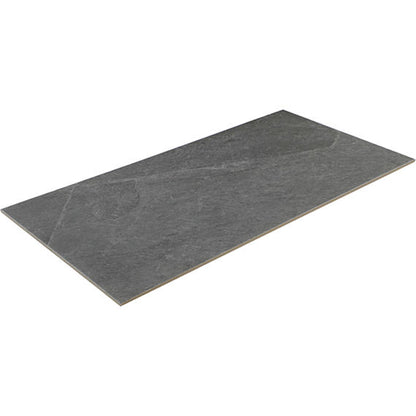 15x30 Constant  Natural Stone-Look Matte Gritty Porcelain Tile Charcoal Gray