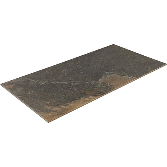 15x30 Constant  Natural Stone-Look Matte Gritty Porcelain Tile Deep Brown