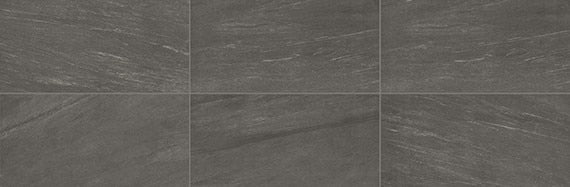 15x30 Montesano  Natural Stone-Look Matte Textured Porcelain Tile Deep Charcoal