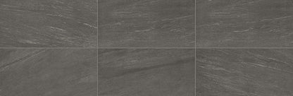 15x30 Montesano  Natural Stone-Look Matte Textured Porcelain Tile Deep Charcoal