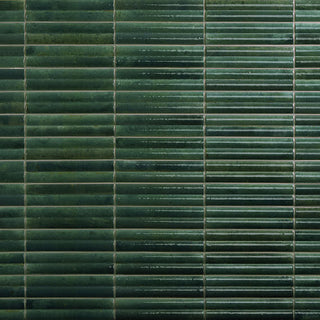 2x10 Remedy Mosaic Solid-Color Glossy 3D-Geometric Fluted Porcelain Tile