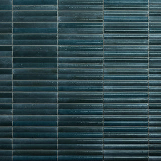 2x10 Remedy Mosaic Solid-Color Glossy 3D-Geometric Fluted Porcelain Tile