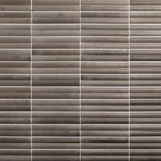 2x10 Remedy Mosaic Solid-Color Glossy 3D-Geometric Fluted Porcelain Tile