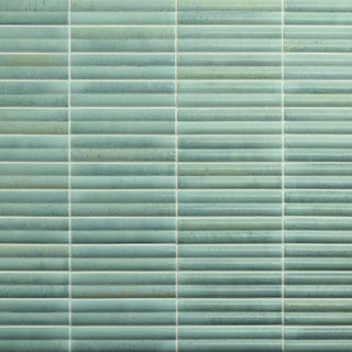 2x10 Remedy Mosaic Solid-Color Glossy 3D-Geometric Fluted Porcelain Tile