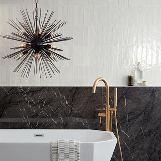 Off White - 2x10 Remedy Handcrafted Solid-Color Glossy Smooth Porcelain Tile