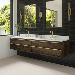 Dark Charcoal - 2x10 Remedy Handcrafted Solid-Color Glossy Smooth Porcelain Tile
