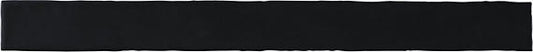 2x10 Artistic Reflections  Natural Solid-Color Matte Undulated Ceramic Tile Matte Black