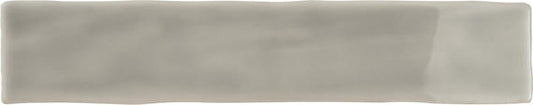 2x20 Artistic Reflections  Natural Solid-Color Glossy Undulated Ceramic Tile Rain Gray