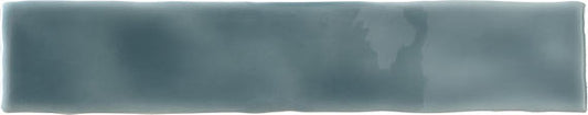 2x20 Artistic Reflections  Natural Solid-Color Glossy Undulated Ceramic Tile Haze Gray