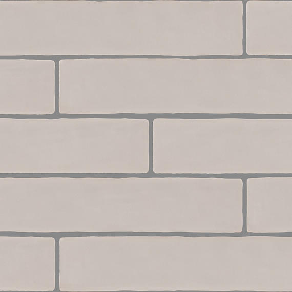 2x20 Artistic Reflections  Natural Solid-Color Matte Undulated Ceramic Tile Matte Beige