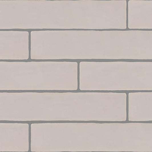 2x20 Artistic Reflections  Natural Solid-Color Matte Undulated Ceramic Tile Matte Beige