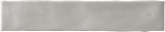 2x20 Artistic Reflections  Natural Solid-Color Matte Undulated Ceramic Tile Matte Gray