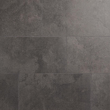 24x48 Haddonstone Light Veining  Stepwise Stone-Look Matte Smooth Porcelain Tile Velvet Black