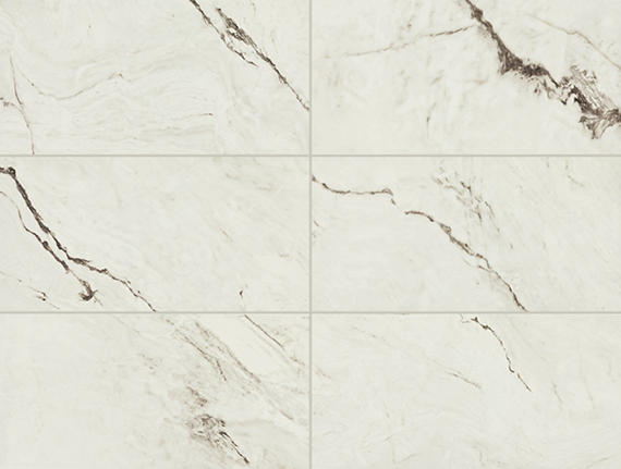 24x48 Foyer  Natural Marble-Look Matte Smooth Porcelain Tile Cream White