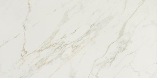 24x48 Panoramic Duet Subway Pattern Light Veining Natural Marble-Look Matte Smooth Porcelain Tile