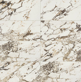 24x48 Panoramic Duet Subway Pattern Light Veining Natural Marble-Look Matte Smooth Porcelain Tile