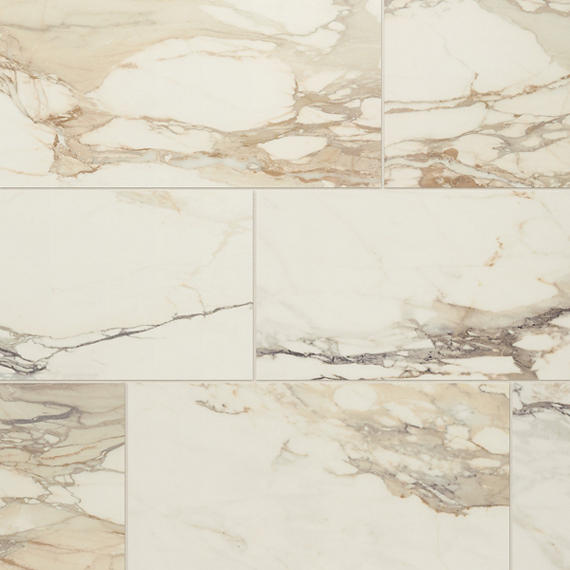 24x48 Panoramic Duet Subway Pattern Light Veining Natural Marble-Look Matte Smooth Porcelain Tile Cloud Beige