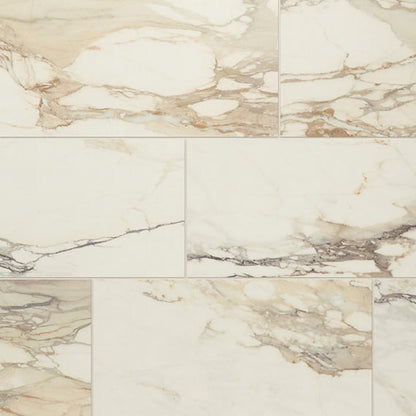 24x48 Panoramic Duet Subway Pattern Light Veining Natural Marble-Look Matte Smooth Porcelain Tile Cloud Beige
